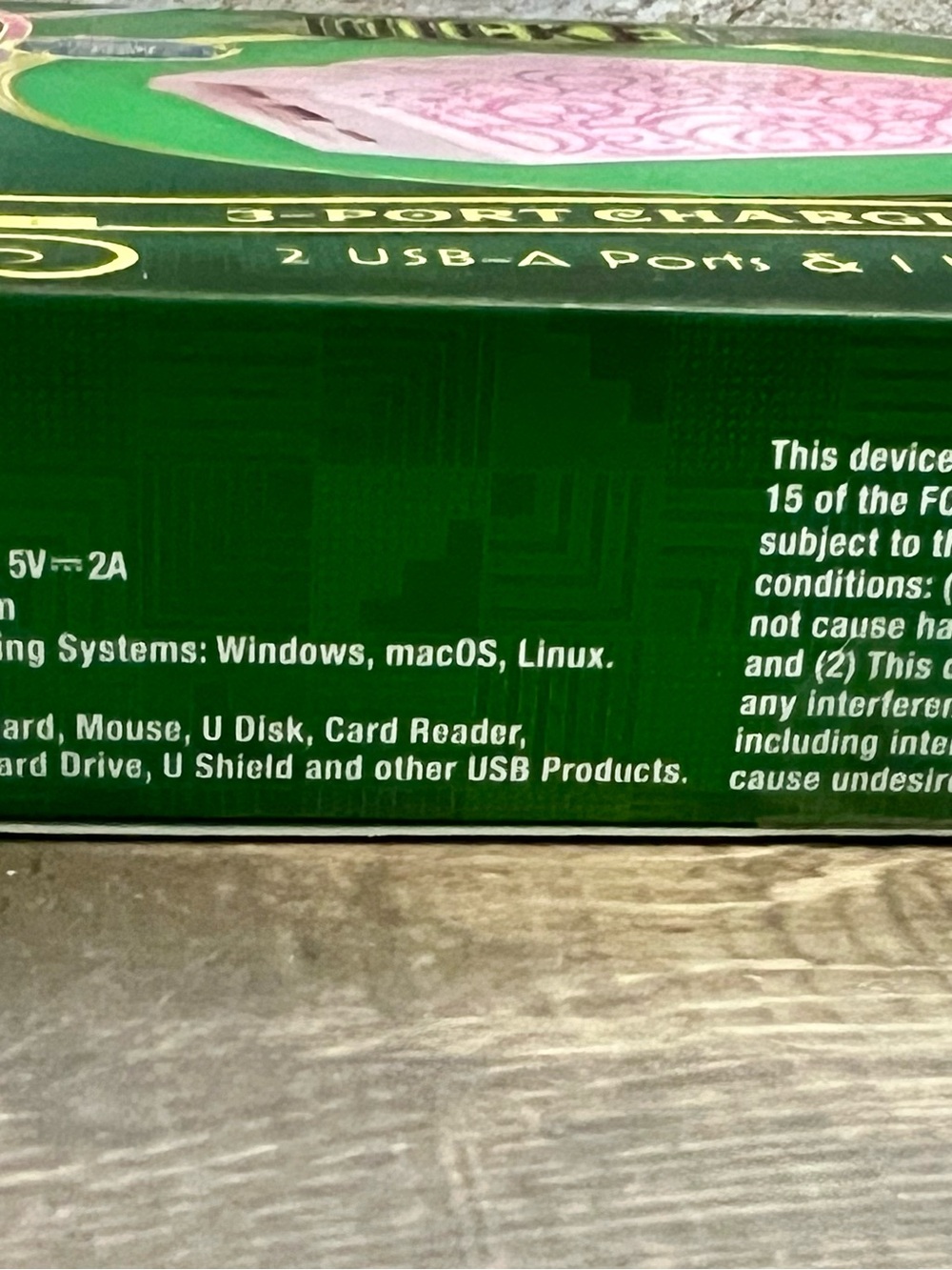 Wicked 3-Port USB Charging Hub Pink Glinda - Picture 3 of 3